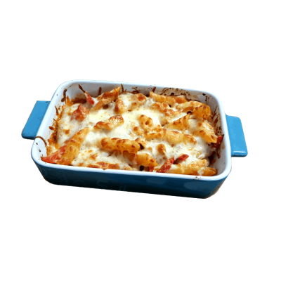 Penne cu pui și sos roșu gratinate - imagine 1